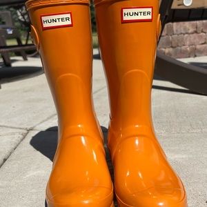 Hunter Original Glossy Orange Rain Boots